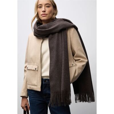 Street One Softer Schal mit Dekosteinen - Braun - Damen Street One Softer Schal mit Dekosteinen - Braun - Damen
