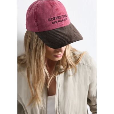 Street One Cap mit Strukturmix und Slogan - Rot - Damen Street One Cap mit Strukturmix und Slogan - Rot - Damen