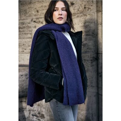 Street One Studio Schal mit Badge - Blau - Damen Street One Studio Schal mit Badge - Blau - Damen