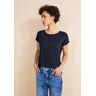 Street One T-Shirt mit Steinchen  - Blau - Damen