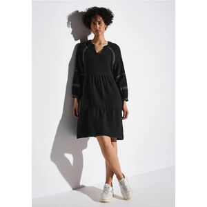 Street One Tunika-Kleid mit Stickerei - Schwarz - Damen Street One Tunika-Kleid mit Stickerei - Schwarz - Damen