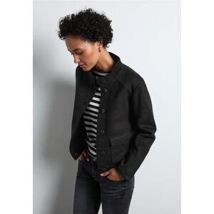 Street One Jacke in Velours-Optik - Schwarz - Damen Street One Jacke in Velours-Optik - Schwarz - Damen
