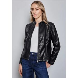 Street One Kurze Leder-Look Jacke - Schwarz - Damen Street One Kurze Leder-Look Jacke - Schwarz - Damen