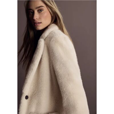Street One Fake Fur Mantel - Beige - Damen Street One Fake Fur Mantel - Beige - Damen