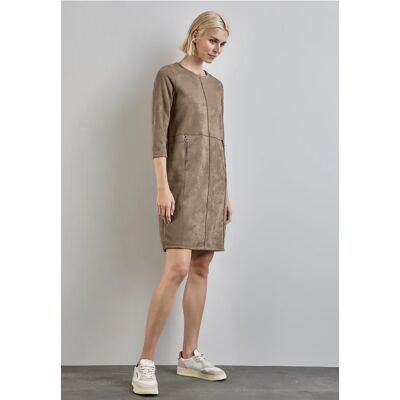 Street One Kleid in Velours-Optik - Braun - Damen Street One Kleid in Velours-Optik - Braun - Damen