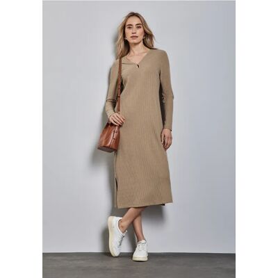 Street One Rippstrick-Kleid - Beige - Damen Street One Rippstrick-Kleid - Beige - Damen