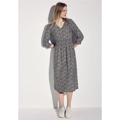 Street One Print-Kleid mit Smock-Detail - Blau - Damen Street One Print-Kleid mit Smock-Detail - Blau - Damen