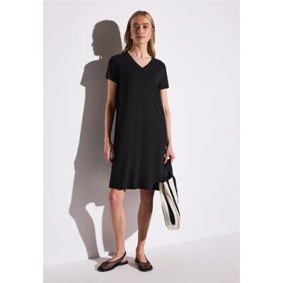 Street One Jersey-Kleid in Unifarbe - Schwarz - Damen Street One Jersey-Kleid in Unifarbe - Schwarz - Damen