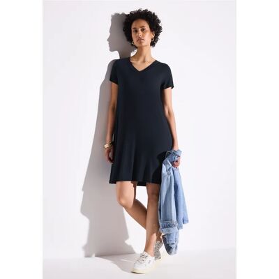 Street One Jersey-Kleid in Unifarbe - Blau - Damen Street One Jersey-Kleid in Unifarbe - Blau - Damen