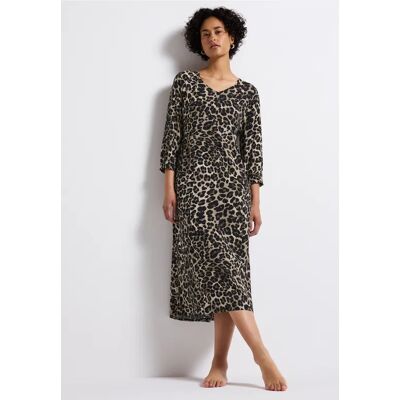 Street One Gemustertes Midi-Kleid - Schwarz - Damen Street One Gemustertes Midi-Kleid - Schwarz - Damen