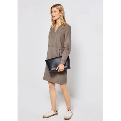 Street One Cordkleid mit Split Neck - Braun - Damen Street One Cordkleid mit Split Neck - Braun - Damen