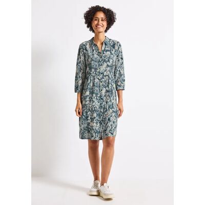 Street One Tunika-Kleid mit Snake Print - Blau - Damen Street One Tunika-Kleid mit Snake Print - Blau - Damen