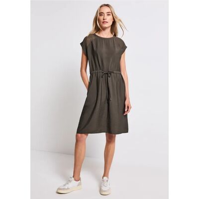 Street One Kleid mit Mesh-Details - Braun - Damen Street One Kleid mit Mesh-Details - Braun - Damen