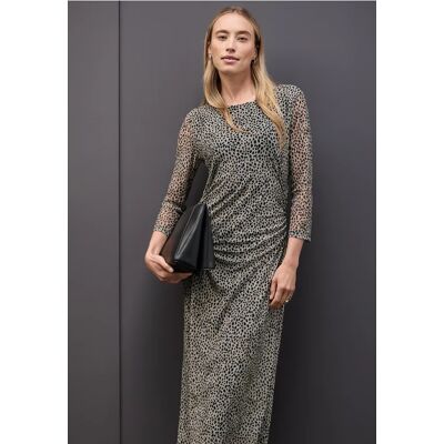 Street One Mesh-Kleid mit Leo-Muster - Beige - Damen Street One Mesh-Kleid mit Leo-Muster - Beige - Damen