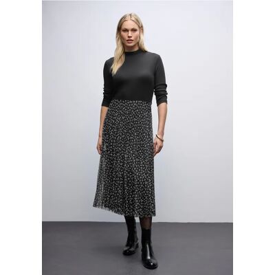 Street One Kleid mit Plissée-Rock - Schwarz - Damen Street One Kleid mit Plissée-Rock - Schwarz - Damen
