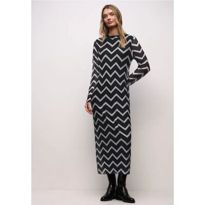 Street One Mesh-Plissée Kleid - Schwarz - Damen Street One Mesh-Plissée Kleid - Schwarz - Damen