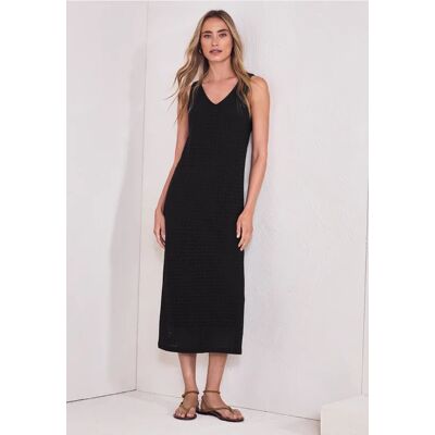 Street One Midi-Kleid mit V-Neck aus Spitze - Schwarz - Damen Street One Midi-Kleid mit V-Neck aus Spitze - Schwarz - Damen