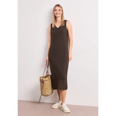 Street One Midi-Kleid mit V-Neck aus Spitze - Braun - Damen Street One Midi-Kleid mit V-Neck aus Spitze - Braun - Damen