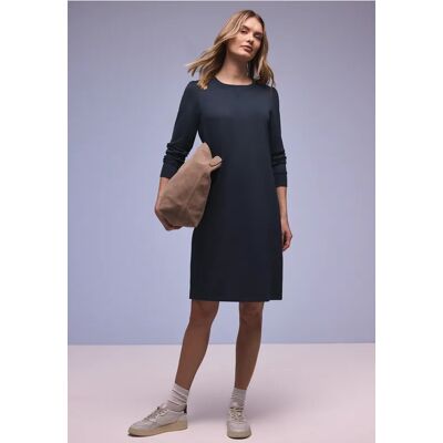 Street One Kleid in Unifarbe - Blau - Damen Street One Kleid in Unifarbe - Blau - Damen