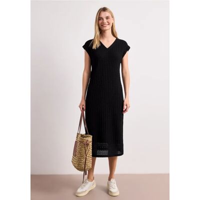 Street One Midi-Kleid mit V-Neck aus Spitze - Schwarz - Damen Street One Midi-Kleid mit V-Neck aus Spitze - Schwarz - Damen