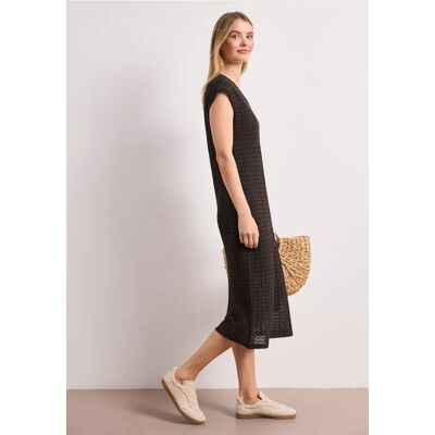 Street One Midi-Kleid mit V-Neck aus Spitze - Braun - Damen Street One Midi-Kleid mit V-Neck aus Spitze - Braun - Damen