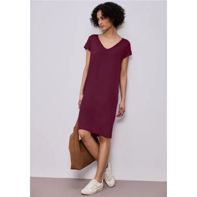 Street One Knielanges Kleid aus Jersey - Rot - Damen Street One Knielanges Kleid aus Jersey - Rot - Damen