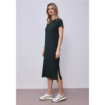 Street One Midi-Kleid aus Jersey in Rippstruktur - Grün - Damen Street One Midi-Kleid aus Jersey in Rippstruktur - Grün - Damen