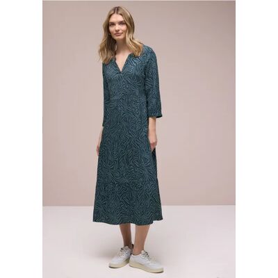 Street One Midi-Kleid mit grafischem Print - Grün - Damen Street One Midi-Kleid mit grafischem Print - Grün - Damen