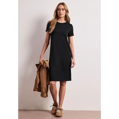 Street One Knielanges Kleid mit Raffung - Schwarz - Damen Street One Knielanges Kleid mit Raffung - Schwarz - Damen