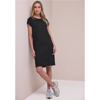 Street One Knielanges Kleid aus Jersey - Schwarz - Damen Street One Knielanges Kleid aus Jersey - Schwarz - Damen