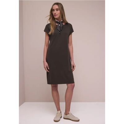 Street One Knielanges Kleid aus Jersey - Braun - Damen Street One Knielanges Kleid aus Jersey - Braun - Damen