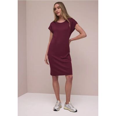 Street One Knielanges Kleid aus Jersey - Rot - Damen Street One Knielanges Kleid aus Jersey - Rot - Damen