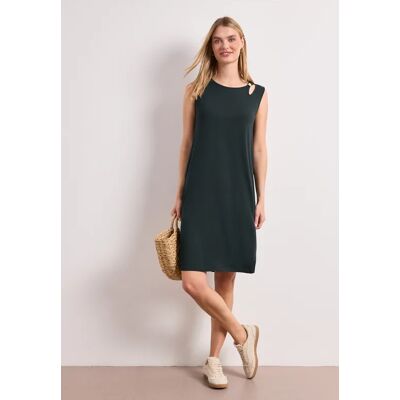 Street One Knielanges Kleid mit Schnallendetail - Grün - Damen Street One Knielanges Kleid mit Schnallendetail - Grün - Damen