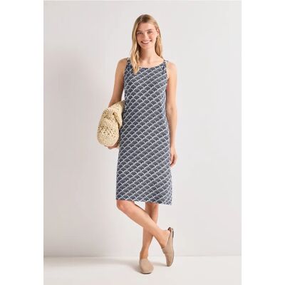 Street One Knielanges Kleid mit Schnallendetail - Blau - Damen Street One Knielanges Kleid mit Schnallendetail - Blau - Damen