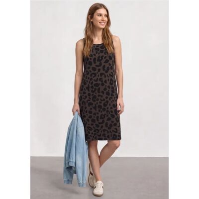 Street One Knielanges Kleid mit Schnallendetail - Braun - Damen Street One Knielanges Kleid mit Schnallendetail - Braun - Damen