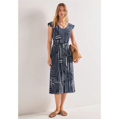 Street One Midikleid aus Mesh mit Print - Blau - Damen Street One Midikleid aus Mesh mit Print - Blau - Damen