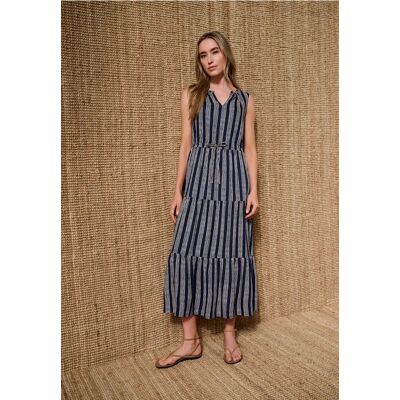 Street One Maxikleid Mit Volants und Print - Blau - Damen Street One Maxikleid Mit Volants und Print - Blau - Damen