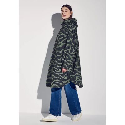 Street One Kapuzen-Poncho mit Print - Schwarz - Damen Street One Kapuzen-Poncho mit Print - Schwarz - Damen