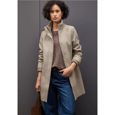 Street One Mantel mit Strickdetails - Beige - Damen Street One Mantel mit Strickdetails - Beige - Damen