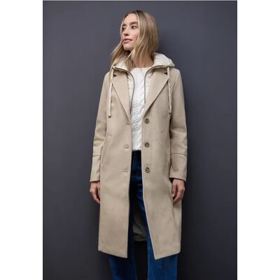 Street One Reversmantel mit Inlay - Beige - Damen Street One Reversmantel mit Inlay - Beige - Damen