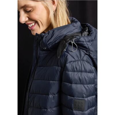 Street One Jacke mit abnehmbarer Kapuze - Blau - Damen Street One Jacke mit abnehmbarer Kapuze - Blau - Damen