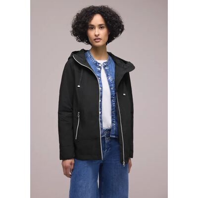 Street One Jacke mit Kapuze und Zipper - Schwarz - Damen Street One Jacke mit Kapuze und Zipper - Schwarz - Damen