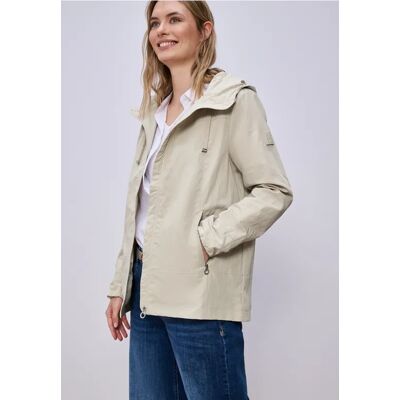 Street One Jacke mit Kapuze und Zipper - Beige - Damen Street One Jacke mit Kapuze und Zipper - Beige - Damen