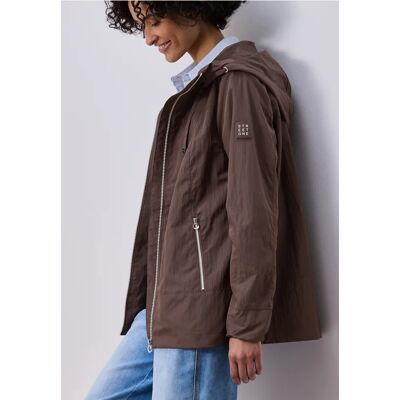 Street One Jacke mit Kapuze und Zipper - Braun - Damen Street One Jacke mit Kapuze und Zipper - Braun - Damen