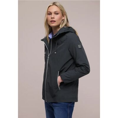 Street One Jacke mit Kapuze und Zipper - Blau - Damen Street One Jacke mit Kapuze und Zipper - Blau - Damen