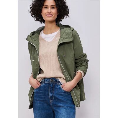 Street One Jacke mit Kapuze und Zipper - Grün - Damen Street One Jacke mit Kapuze und Zipper - Grün - Damen