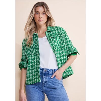 Street One Kurze Bouclé Jacke - Grün - Damen Street One Kurze Bouclé Jacke - Grün - Damen