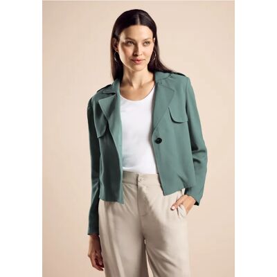 Street One Kurzer Trenchcoat - Grün - Damen Street One Kurzer Trenchcoat - Grün - Damen