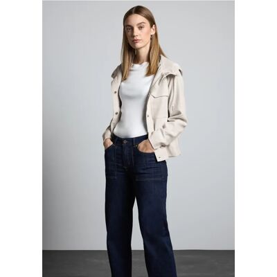 Street One Kurze Jacke mit Kapuze - Beige - Damen Street One Kurze Jacke mit Kapuze - Beige - Damen