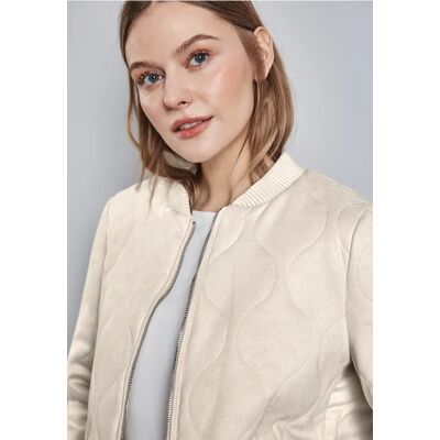 Street One Velours Steppjacke - Beige - Damen Street One Velours Steppjacke - Beige - Damen